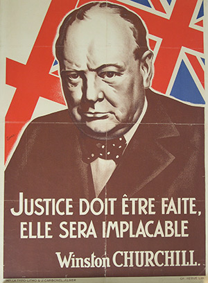 Affiche Churchill - Propagande des Alliés (90x60) Alger 1943